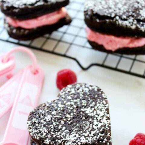 Image for Heart Shaped Brownie Whoopie Pies Recipe
