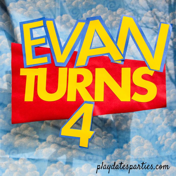 toy story birthday logo Evan Turns 4