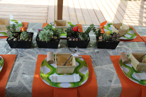 Make your next outdoor dinner party stand out with this custom mess-proof book page tablecloth. It only takes a few materials to make!