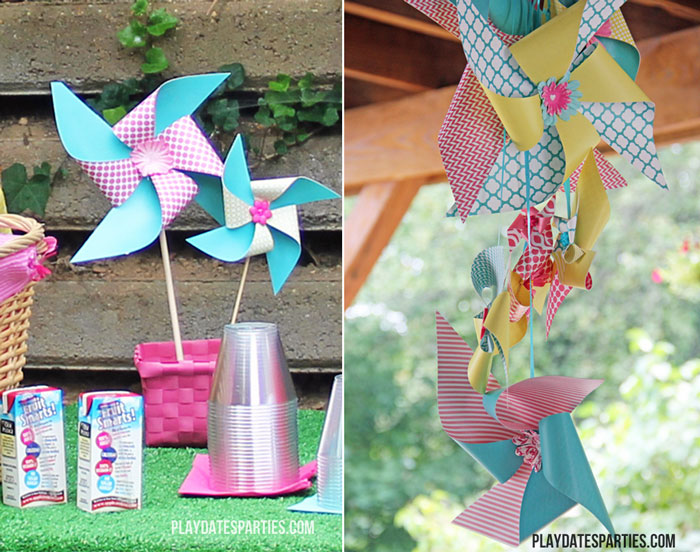 This adorable picnics and pinwheels birthday party is the perfect theme for a little girl or boy, and is the perfect combination of cute and relaxed!