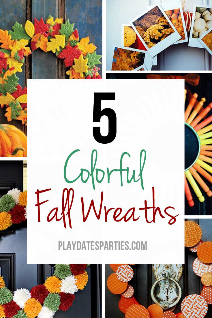 Even though the vibrant colors of summer are passed, you can still brighten your door with one of these clever and colorful fall wreaths!