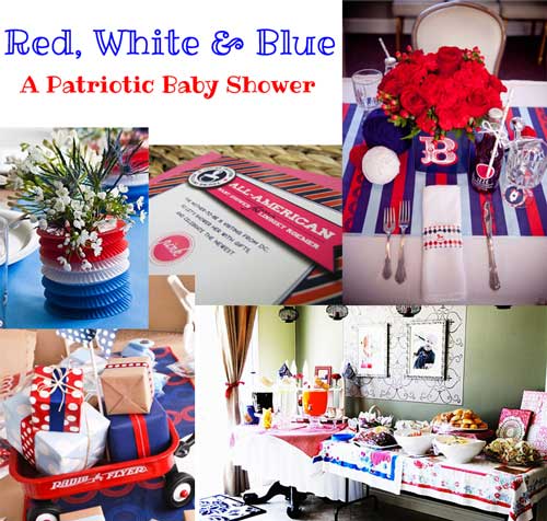 red white and blue baby shower