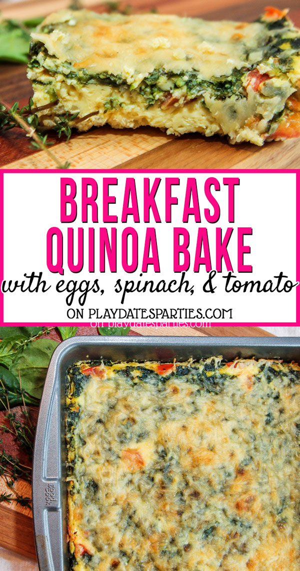 Looking for a savory breakfast bake that will help you stay healthy too? Try this easy breakfast quinoa bake with egg, spinach, and tomato. Because the casserole bakes up so well, it turns into make ahead breakfast bars, too. Which means there's no excuses for getting a veggie packed, high protein breakfast for one anymore.
#breakfast #recipes #healthyrecipes
