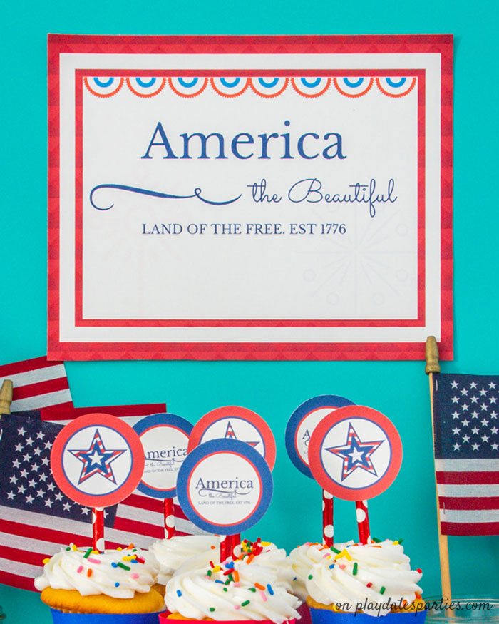 America The Beautiful Independence Day Printables