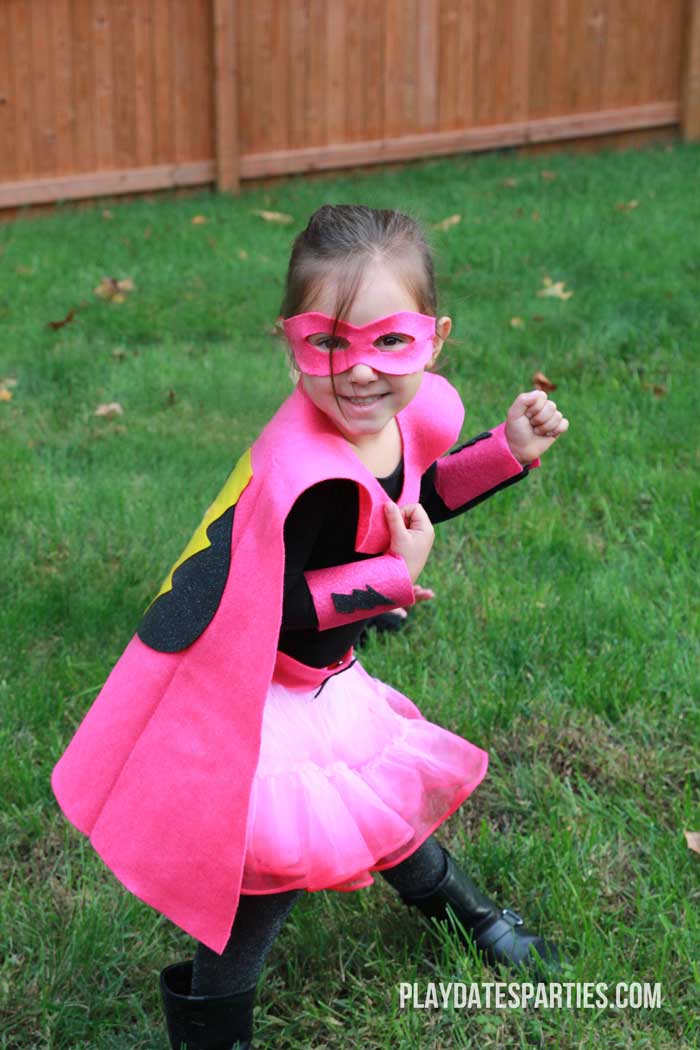 Learn how to make all the different components for this adorable DIY Superhero costume in one afternoon with just a few easy-to-find supplies.