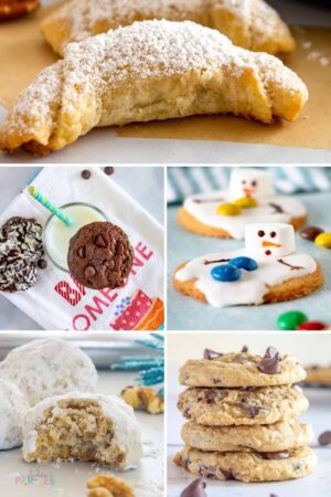 Collage of delicious Christmas cookie recipes.