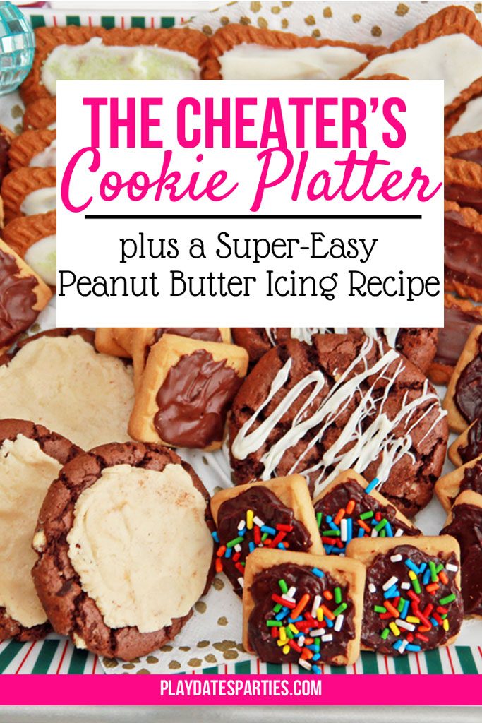 With a little bit of chocolate and this awesome peanut butter cookie icing recipe, you can turn store-bought cookies into an incredible cookie platter...in only 40 minutes!