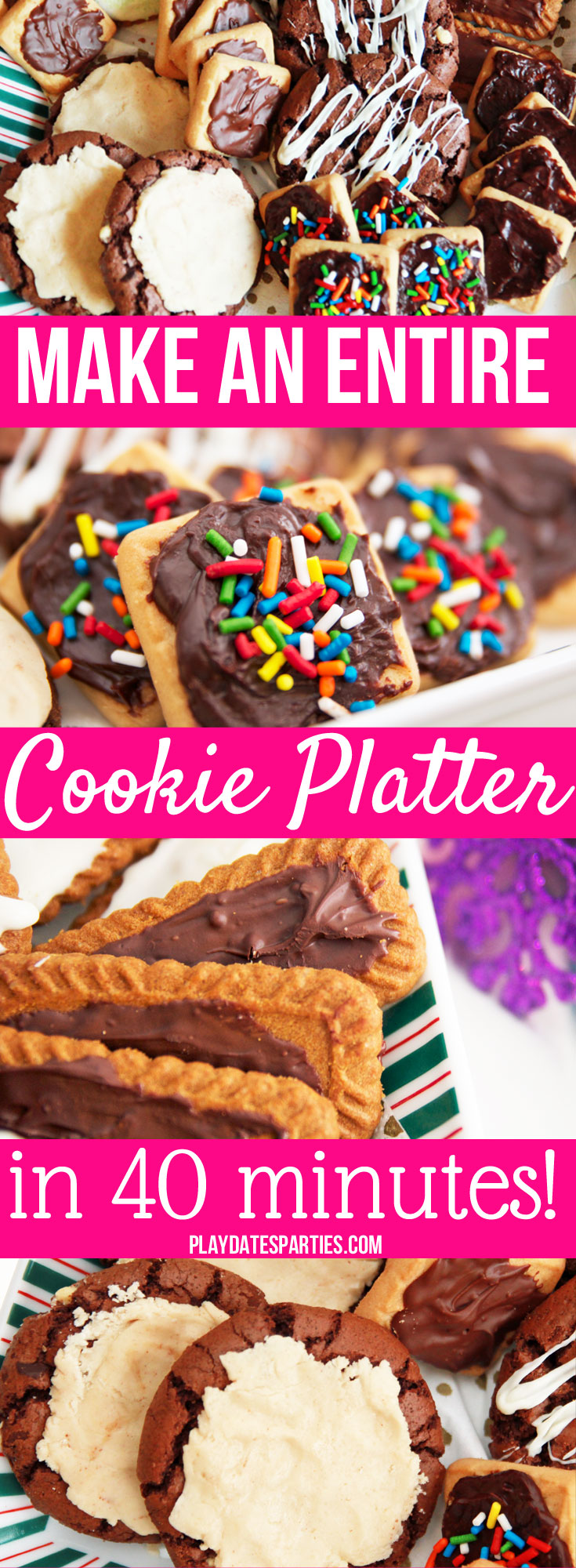 Some days you don't have time to make a whole platter of homemade cookies. Instead, find out the best cookie platter tips to turn store-bought cookies into awesome 'homemade' treats...in only 40 minutes!