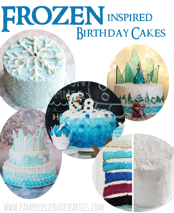 A complete inspiration guide for a Frozen birthday party, including birthday cakes, menu ideas, decor, activities, favors, and printables.