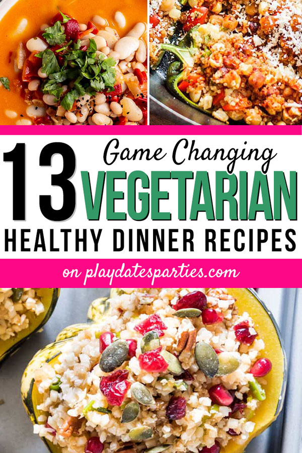If my kids planned our meatless meals for Lent then everything would be pasta and pizza. But I want to eat quick and healthy vegetarian dinner recipes that are so much more interesting. This list is full of amazing ideas that are perfect for sticking to your high protein diet in winter and summer. I can't wait to make the crock pot chili and the quinoa peppers for the family! #vegetarian #easyrecipes #familydinner