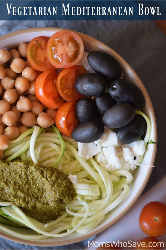 Healthy Vegetarian mediterranean bowl