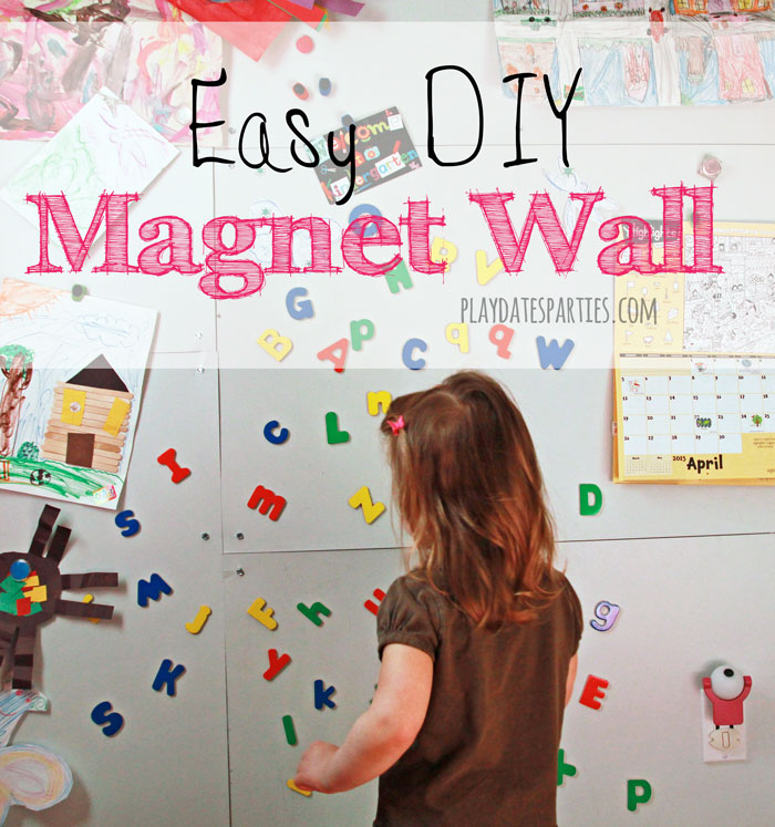 Find out how to make a magnet wall with just a few supplies. Perfect for displaying kids' artwork and magnetic toys.