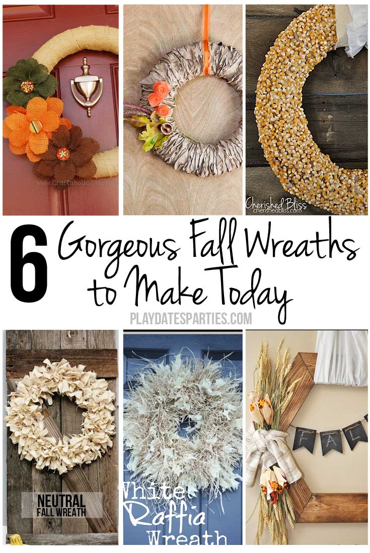 Greet your guests in style this fall with a rustic wreath on your front door. These six gorgeous fall wreaths are the perfect way to get started.