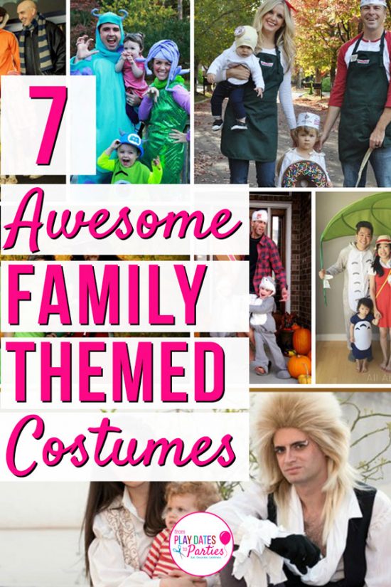 Here are some of the best family Halloween costumes around! Everyone will love these funny DIY costumes that are perfect for 3, for 4, or for families with a baby. #halloween #halloweencostumes #DIY #familycostumes #costumes #family