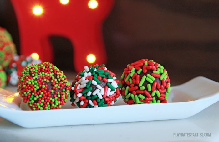 Perfect chocolate truffles melt in your mouth. Make them even better with a touch of liquor and sprinkles to make these holiday truffles with a boozy twist.