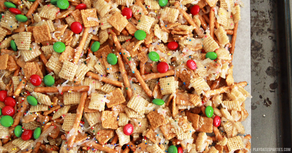 Christmas Crack Chex Mix Candy and Ritz Cracker Candy
