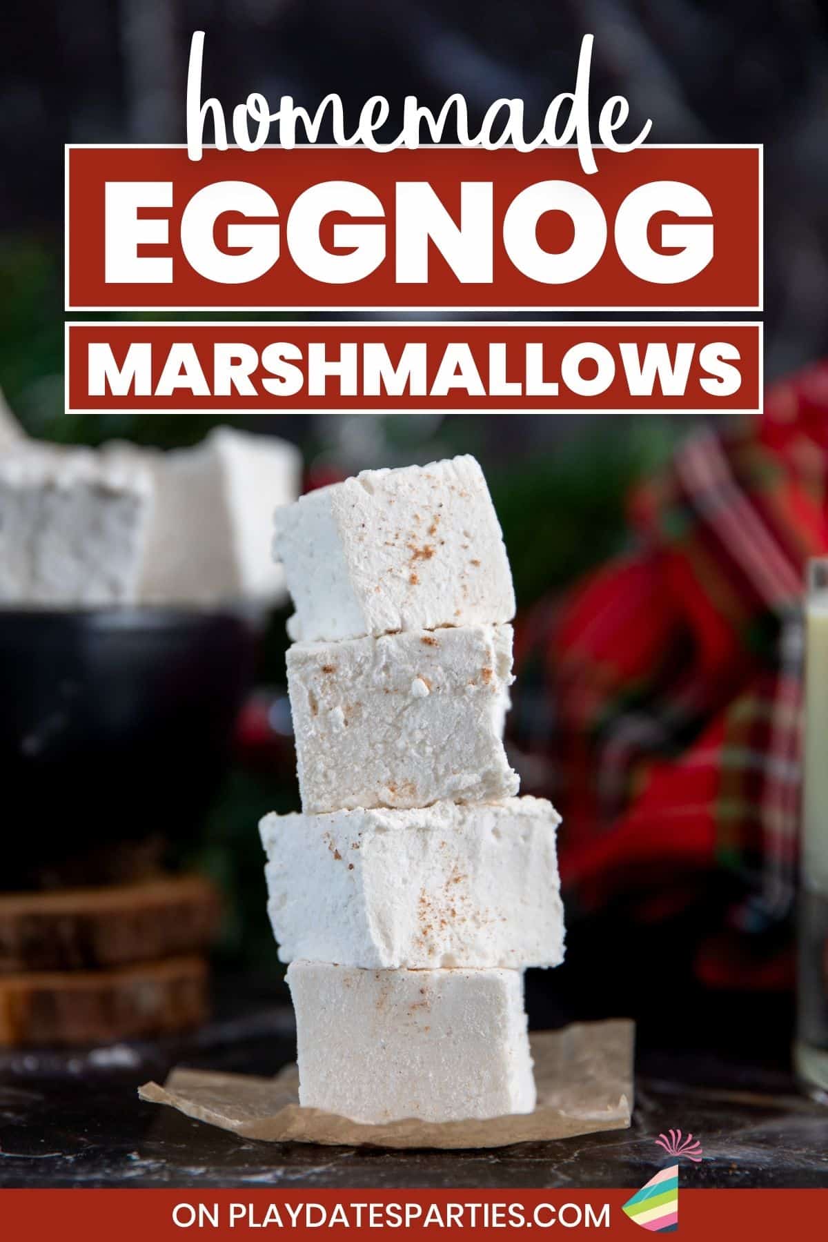 Eggnog Marshmallows pin image 3.