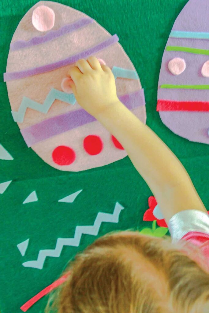 Easter Activity for Kids DIY Felt Easter Eggs Busy Board
