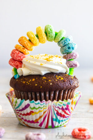 So fun! These DIY rainbow cupcake topper decorations are a must have in your list of rainbow birthday party ideas for kids. They're so easy to make, and I love that they're cheap too...you can get all the supplies at the Dollar Store! Best of all, my girls can even help to make them.