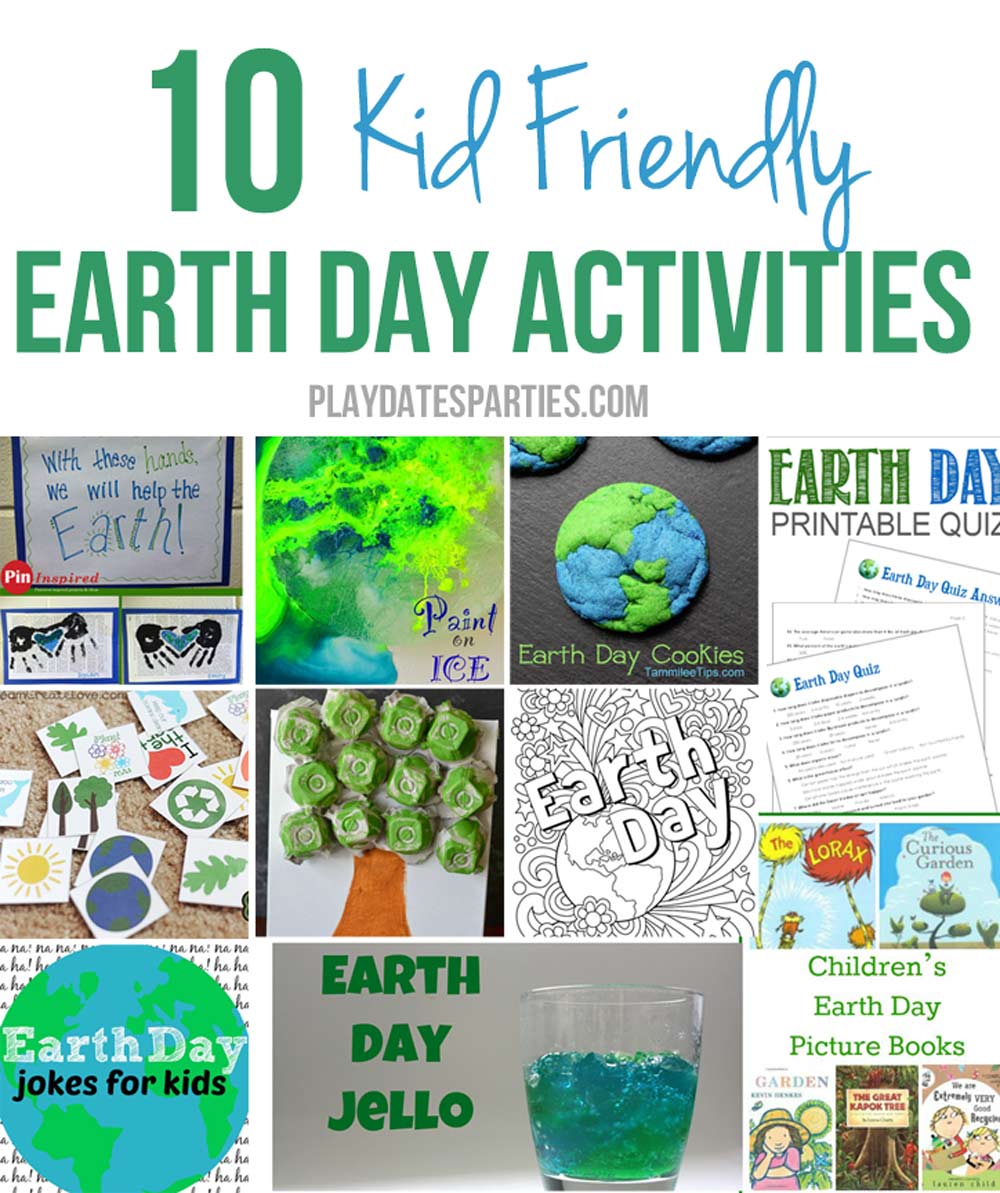 Looking for fun ways to celebrate Earth Day as a family? Take a look at these 10 kid-friendly Earth Day activities that will be fun for all ages, including ice painting, handprint art, baking, recycling, coloring pages, printables and more!