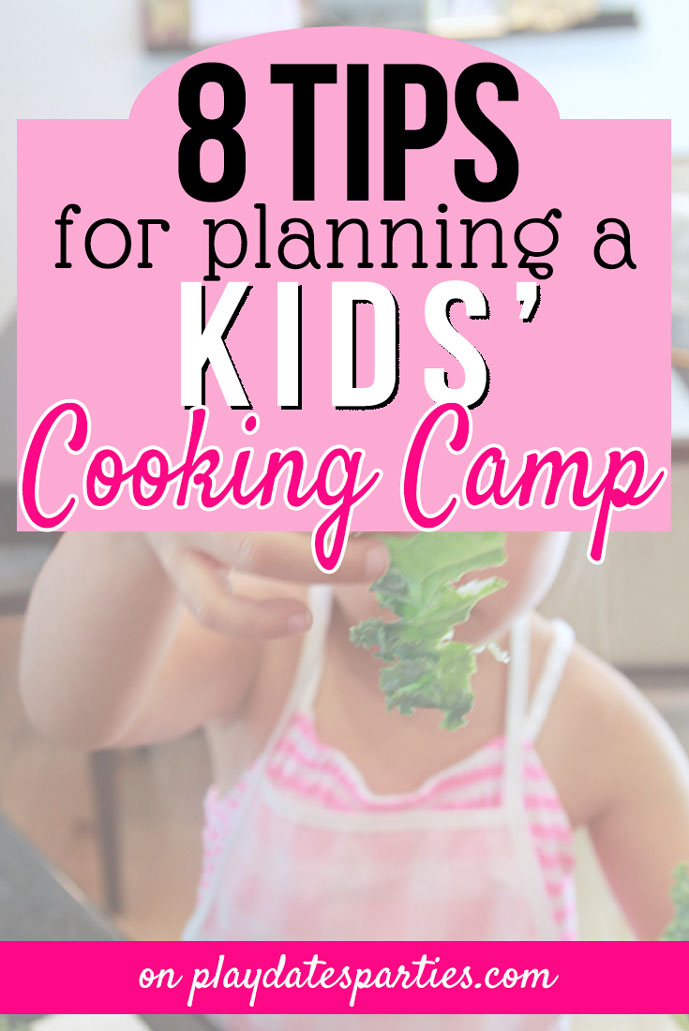 All it takes is a bit of planning and a lot of FUN to create a kids cooking camp at home. Head on over to playdatesparties.com to get all the details and get started today! #kids #summeractivities #cooking #pdpcooks #pdpkids