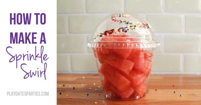 Sprinkles make everything better, don't they? Find out how to make a sprinkle swirl in a cup lid to wow your guests at your next party.
