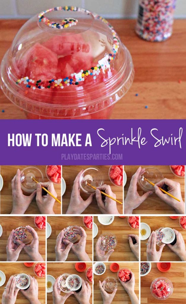 Sprinkles make everything better, don't they? Find out how to make a sprinkle swirl in a cup lid to wow your guests at your next party.