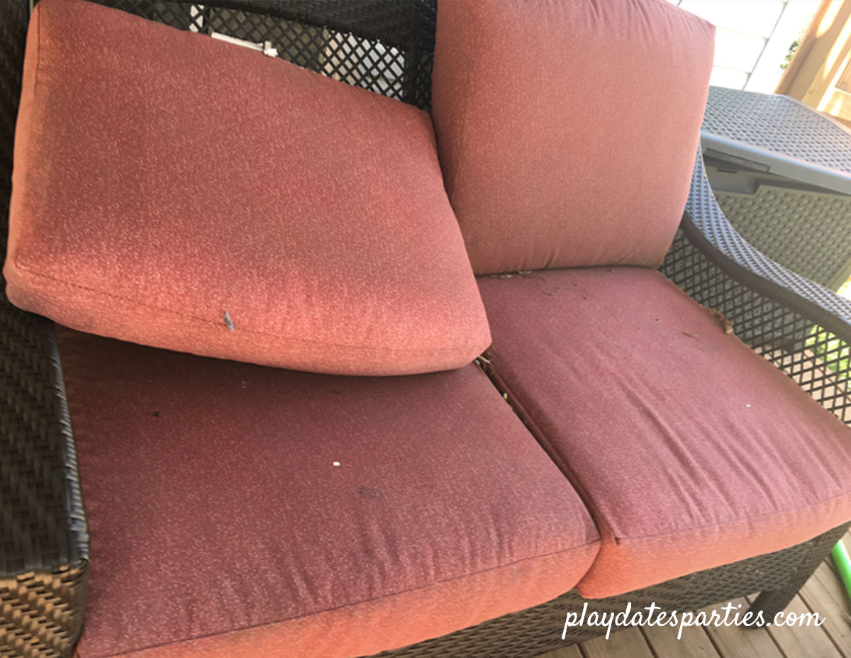 Yes, I Actually Spray Painted My Patio Cushions (ORC Week 5)
