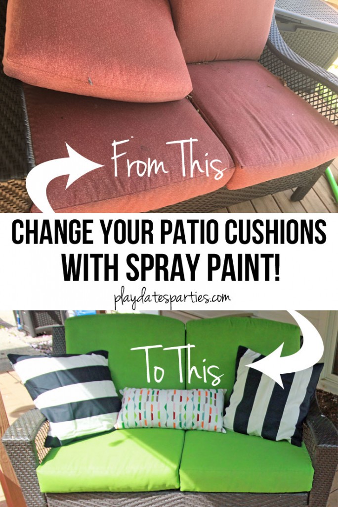 Change Your Patio Cushions with Spray Paint