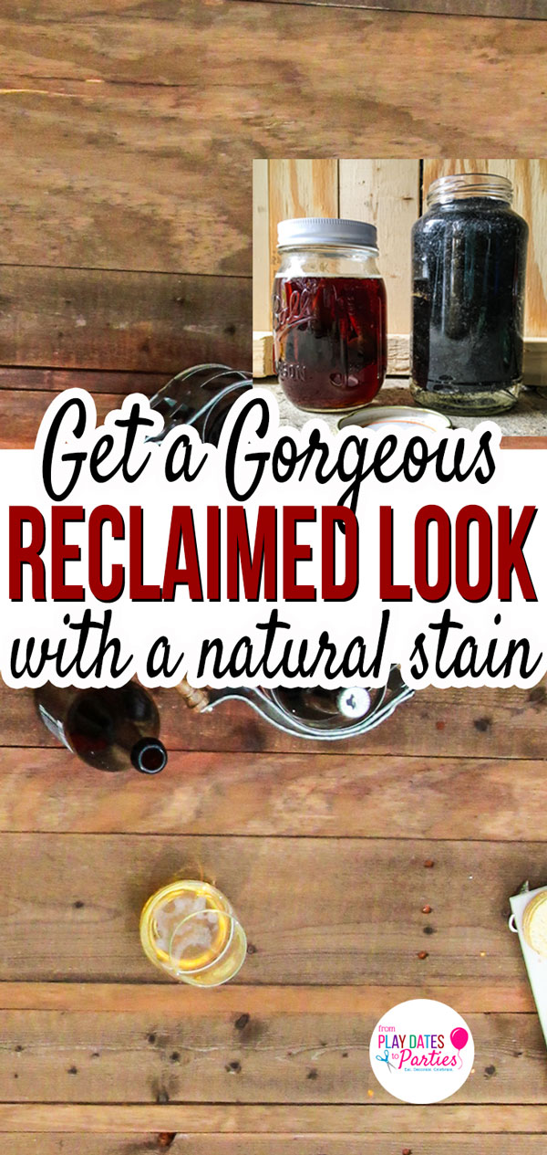 Want to get that gorgeous reclaimed wood look for your farmhouse design? Use steel wool and vinegar to create a natural stain that looks better than anything from a can.
#DIY #farmhousedecor #woodworking #pdpcreates
