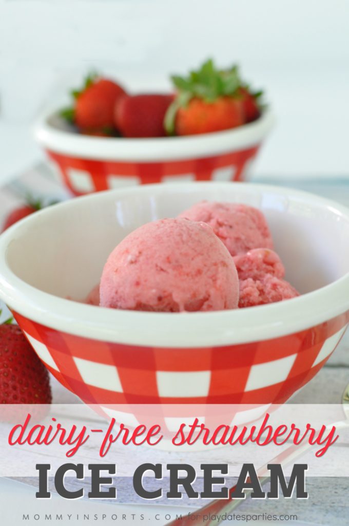 Looking for a simple, delicious, dairy-free, healthy strawberry ice cream recipe? Well you've found it! Just 4 ingredients and you'll be eating a fast frozen treat!