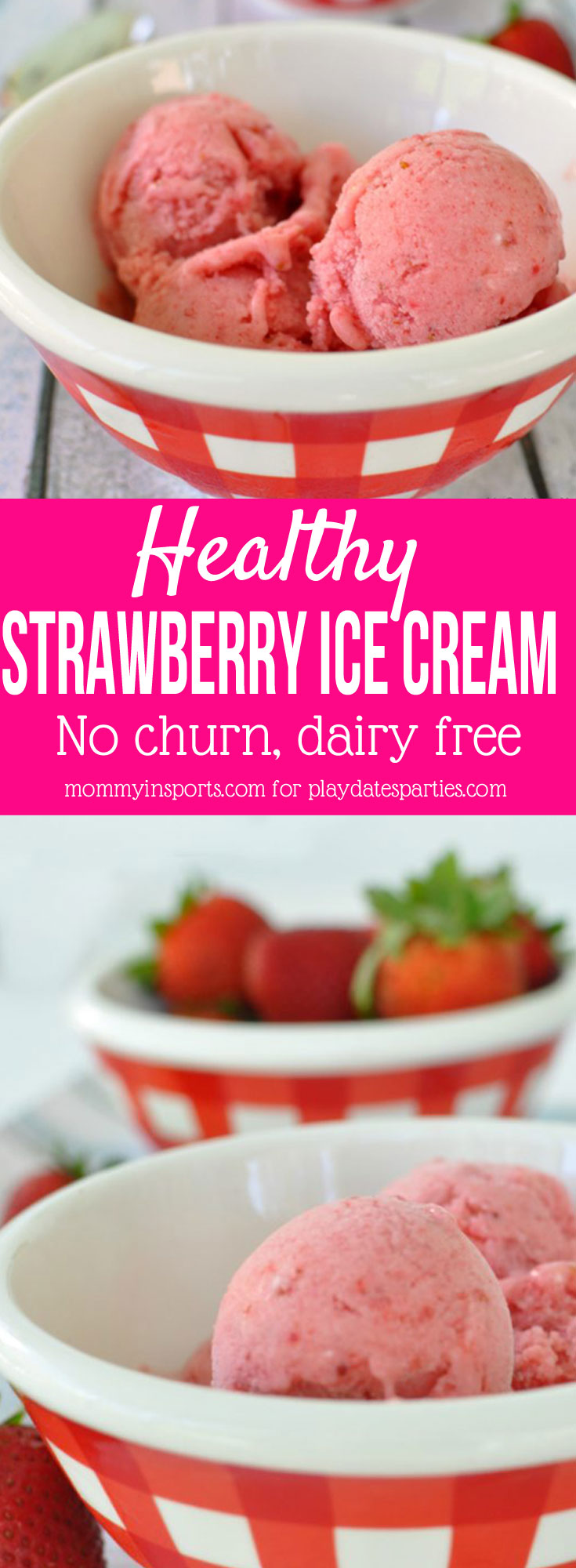 Looking for a simple, delicious, dairy-free, and healthy strawberry ice cream recipe? Combine these 4 ingredients and you'll be eating a fast frozen treat! Perfect for paleo and whole food diets.