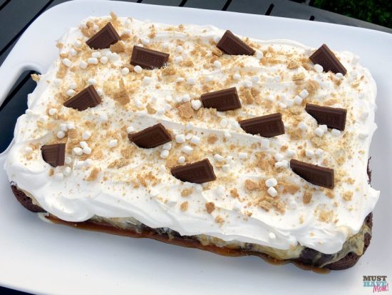 S'mores poke cake