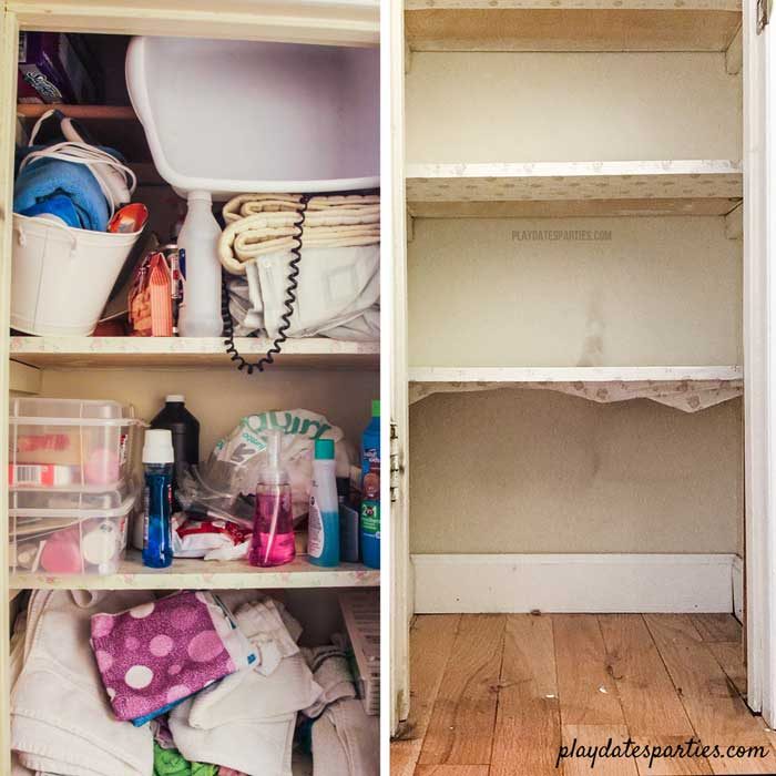 How to Update an Old Kitchen Shelf with Contact Paper