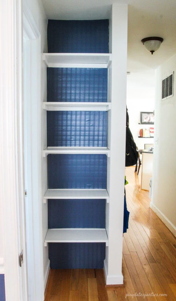 How to DIY a Reversible Bookshelf Backing