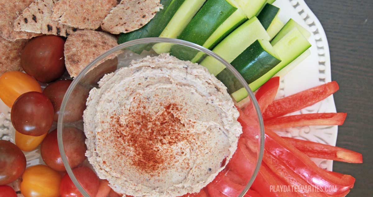 Black-Eyed Pea hummus is a delicious way to enjoy eating your lucky black-eyed peas for New Year's Day, or any time of year!
