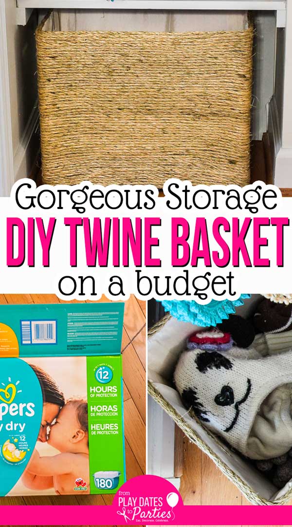 Whether you need large or small storage, you still want it to look nice, right? Learn how to make a high-end looking DIY rope basket in any size, including for how to cover a box with fabric and twine so no one knows that you made it on a budget. Seriously, this is an awesome way to get beautiful organization in small spaces like a closet or a bedroom.
#DIY #diyhomedecor #homedecor #crafts #frugaldecor #tutorial #creative #ideas #projects #smallhomedecor #baskets
