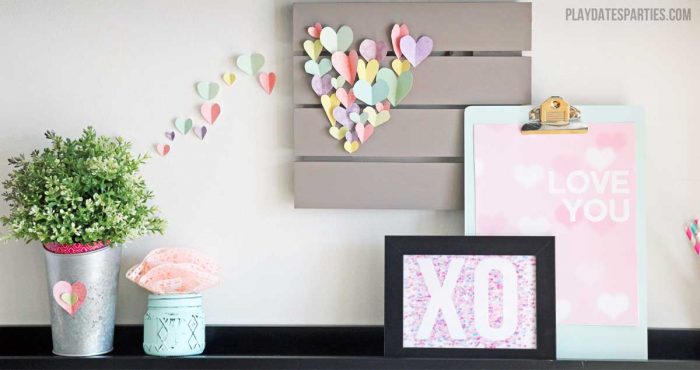 This Valentine's Day decor craft is the perfect way to turn bonding time with your kids into a home decor craft that will make everyone happy.