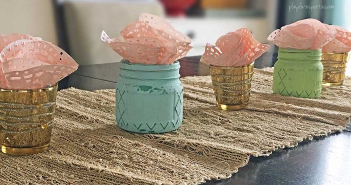 These 3-minute paper doily flowers are incredibly easy and make a beautiful impact when put together as a single flower or as a table-length centerpiece.