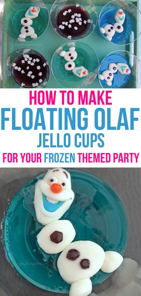 These floating Olaf Jello cups are surprisingly easy! In 3 simple steps, you can make this adorable no-muss, no-fuss Frozen-themed snack featuring everyone's favorite snowman. Best of all it's sure to impress your party guests and thrill the kids.