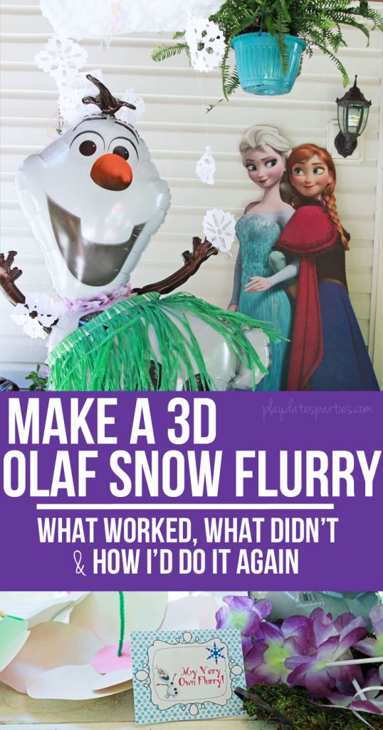 Learn how to make your very own Frozen-Inspired Olaf Snow Flurry, including what worked, what didn't, and ideas for making it even better!