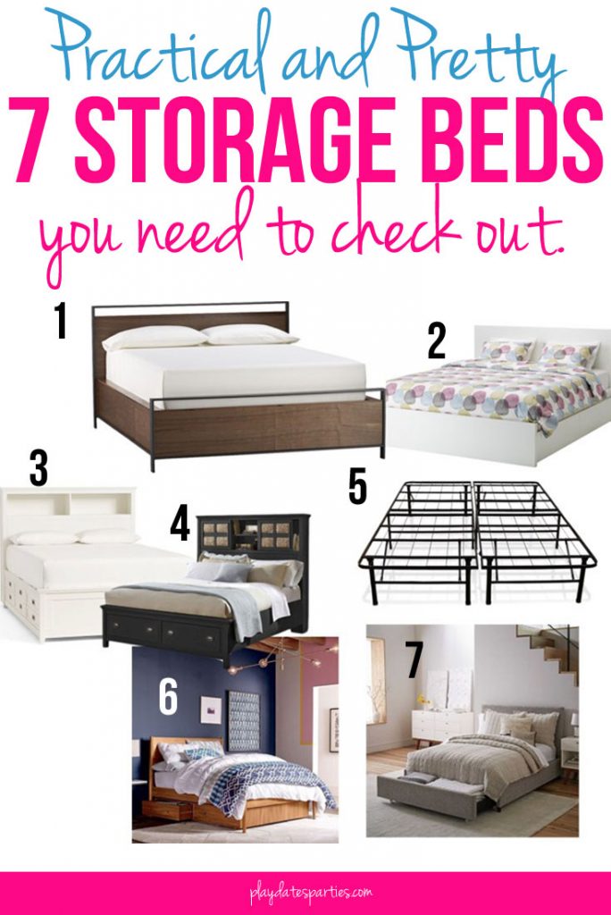 Looking to organize your bedroom with more storage? Make the most of your storage space and get organized with one of these 7 practical and pretty storage bed options. No longer big and bulky, storage beds are now sleek and beautiful while also being functional!