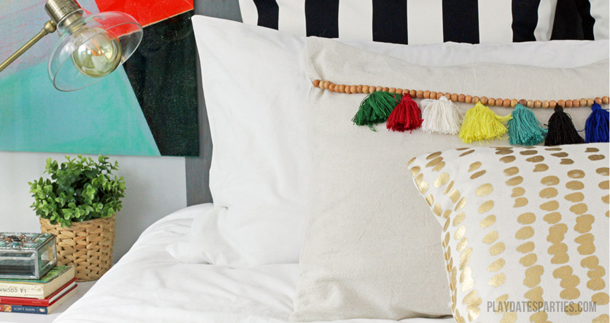 How to Make Tassel Trim Pillows...the Easy Way