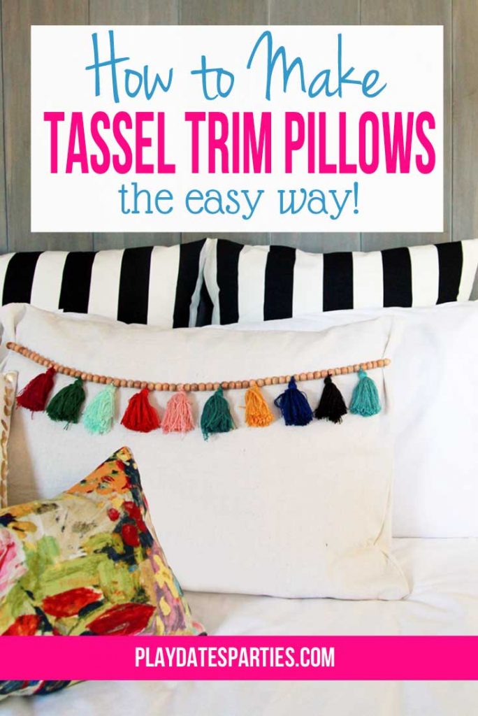 How to Make Tassel Trim Pillows...the Easy Way