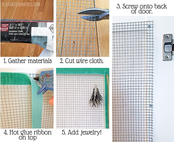 Step by step instructions for making a hidden jewelry organizer