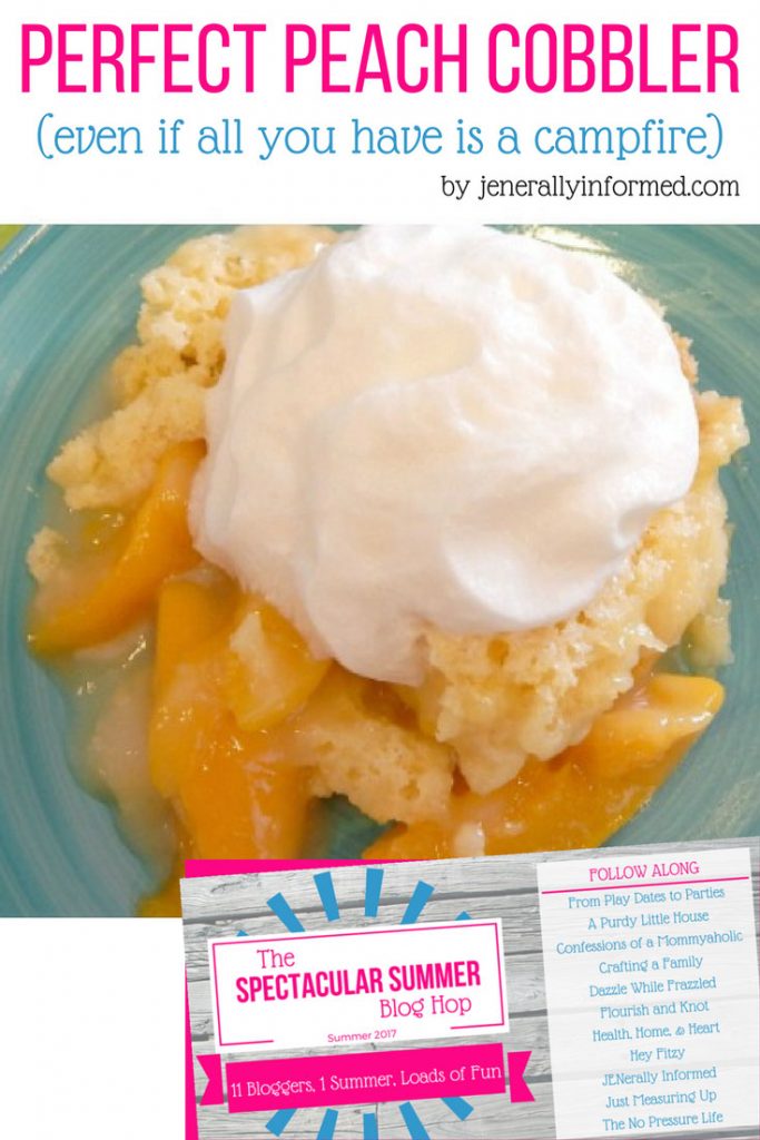With one simple trick, this perfect peach cobbler recipe can be made in your home or over a campfire. With only 3 ingredients, it's easy, delicious, and fantastic for busy summers!