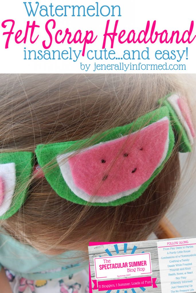 This felt scrap headband is so cute and easy, you won't be able to resist making one for your daughter. It only takes is 30 minutes, and is the perfect summer accessory for young girls!