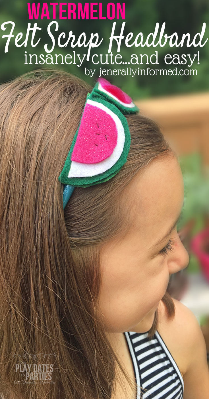 This felt scrap headband is so cute and easy, you won't be able to resist making one for your daughter. It only takes is 30 minutes, and is the perfect summer accessory for young girls!