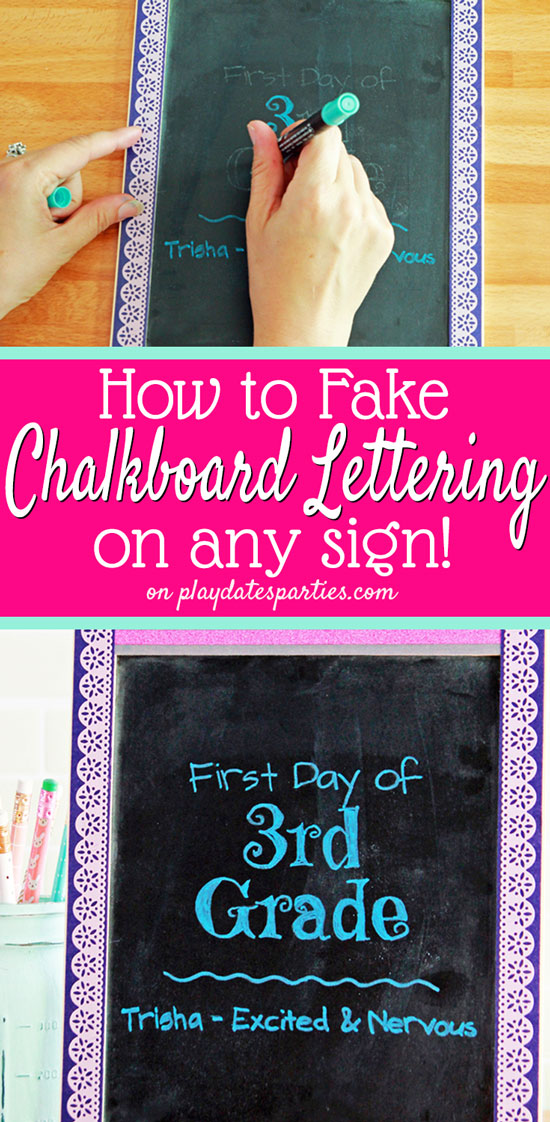 Looking for an easy way to create gorgeous chalkboard lettering? From finding the right fonts to transferring it all to the chalkboard, this easy DIY trick will show you how to get the look for your party, back-to-school sign, or any other occasion.
#chalkboard #lettering #chalklettering #crafting #diydecor #tutorial