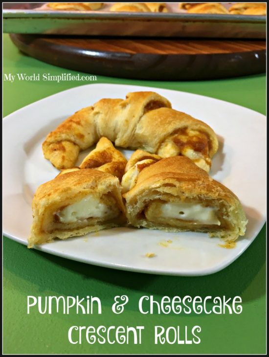 Pumpkin Cheesecake Crescent Rolls by My World Simplified